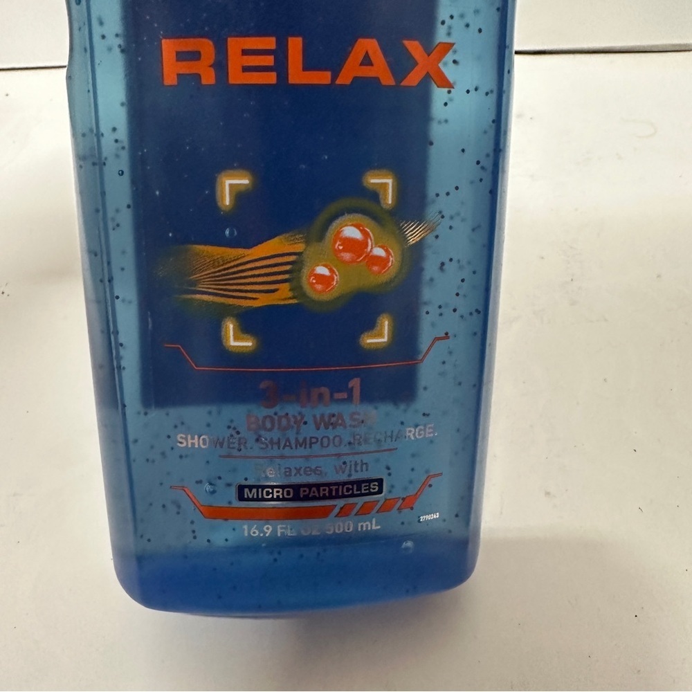 Nivea for Men Relax Body Wash 3 in 1 Body Hair Face 16.9 OZ HTF - Picture 3 of 4